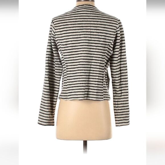 Anthropologie Dolan Knit Jacket small cardigan west Coast moto black stripe top - Picture 5 of 17